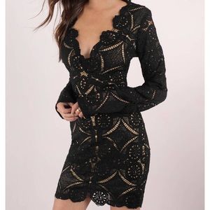 Long sleeve black dress